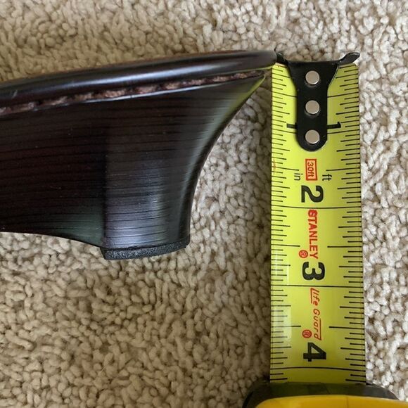 Trotters Women's 9.5 Brown Woven Slip on Slide Sandals Wedge Casual Leather‎ - Picture 9 of 10